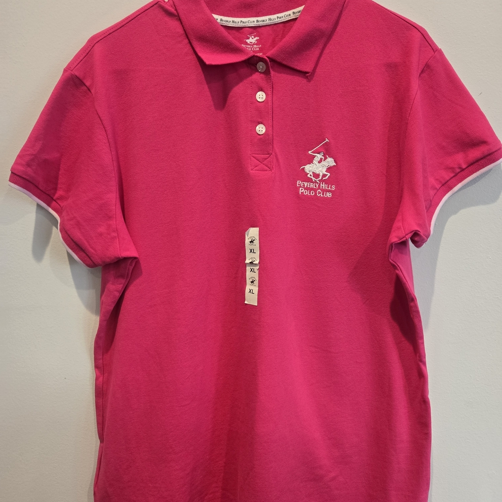 Beverly Hills Polo Club Hot Pink Polo Shirt